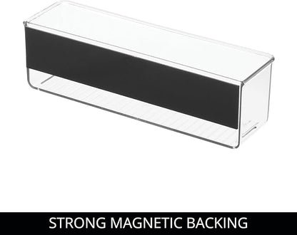 iDesign Magnetic Medium Clear Plastic Organizer Bins - Image 4