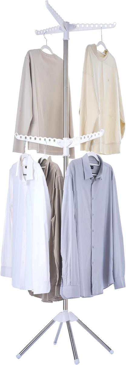 CASAMAYA Clothes Drying Rack Foldable, 74.8 inch 2 Tier Laundry Drying Rack by Unknown