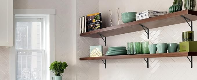16 Pack L8 x H 6" Black Heavy Duty Shelf Brackets - Image 9