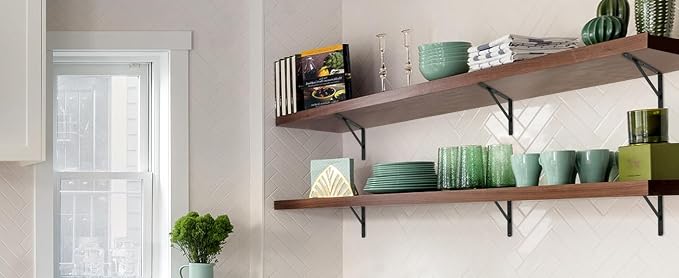 16 Pack L10 x H 8" Black Heavy Duty Shelf Brackets - Image 8