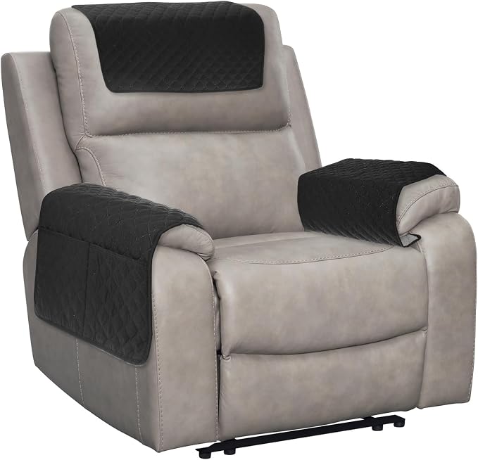 uxcell 3 PCS Armrest Covers, Couch Arm Cover Furniture Protect Slide Recliner by uxcell