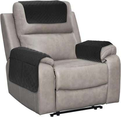 uxcell 3 PCS Armrest Covers, Couch Arm Cover Furniture Protect Slide Recliner by uxcell