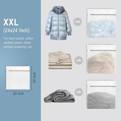 Muchfun 4Pcs Durable Fine Mesh Laundry Bags - Image 2