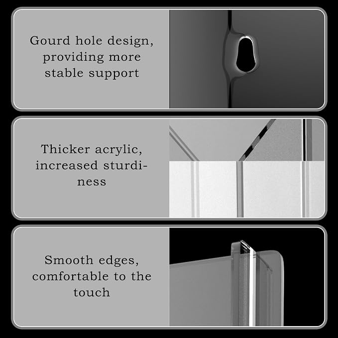 Acrylic Brochure Pamphlet Holder, 9 Magazine Holders, Trifold Flyer Rack - Image 7