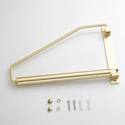 NEWRAIN Folding Wall Mounted Clothes Hanger Rack Clothes Hook Solid Brass - Image 9