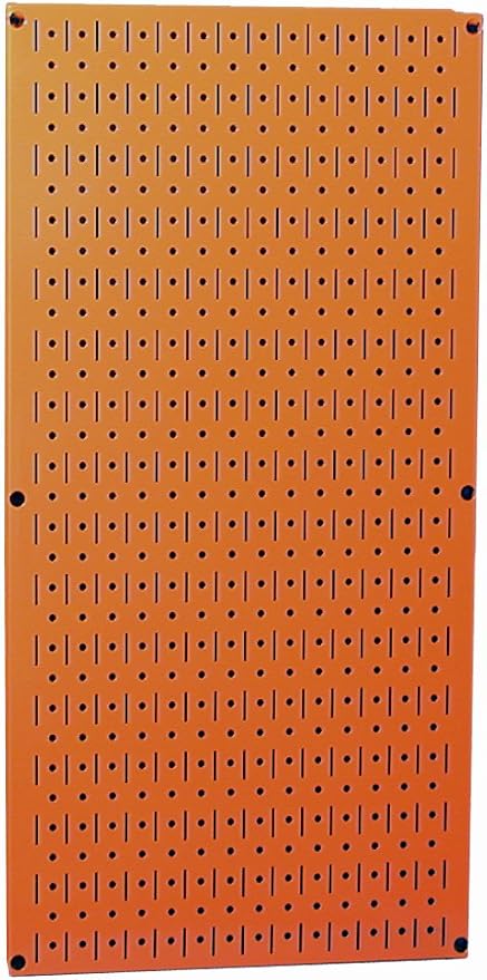 Wall Control Pegboard 32in x 16in Orange Metal Pegboard Tool Board Panel by Wall+Control