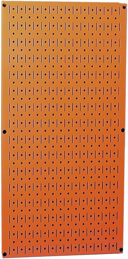 Wall Control Pegboard 32in x 16in Orange Metal Pegboard Tool Board Panel by Wall+Control