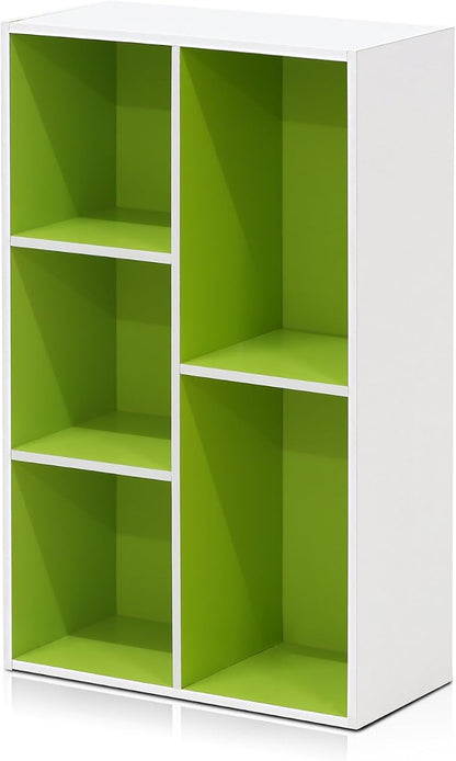 Furinno LUDER Book Shelf, 5-Cube Bookshelf, Reversible Bookcase, 9.4 x 19.5 x - Image 8