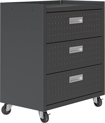 Manhattan Comfort Fortress 31.5-Inch Rolling Garage Tool Chest, 3-Drawer - Image 6
