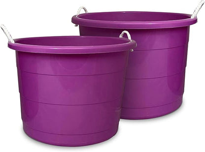 HOMZ 2-Pack Utility Tub, Large Plastic Storage Bucket by Homz