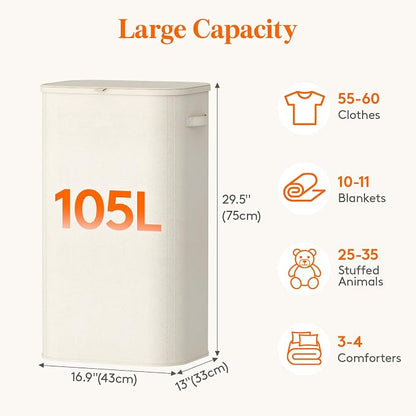 Lifewit 105L Large Laundry Basket - Image 3