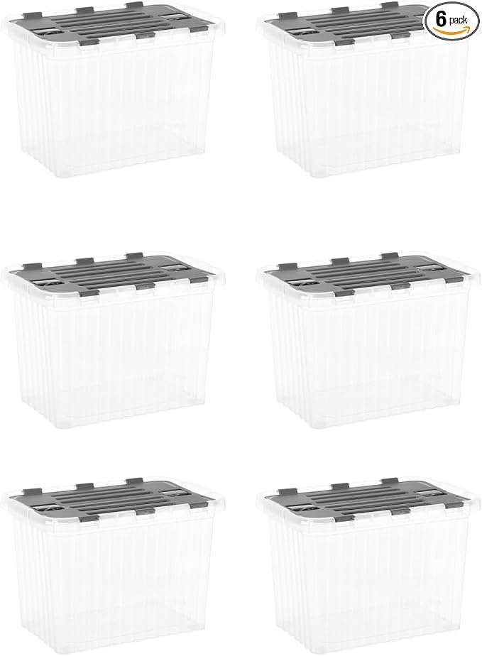 Superio 6-Pack Clear Storage Bins by Superio