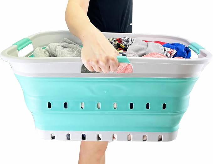 SAMMART 42L Collapsible Plastic Laundry Basket - Image 8