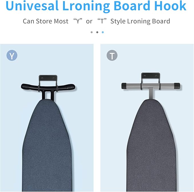 BiJun Ironing Board Holder Wall Mount, Ironing Board Hanger - Image 3