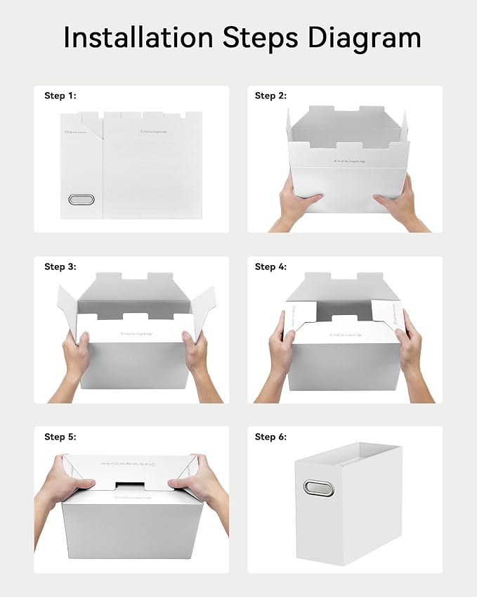 Portable Collapsible Cardboard File Box - Image 6
