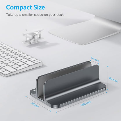 OMOTON Vertical Laptop Stand Holder, Desktop Aluminum Stand - Image 3
