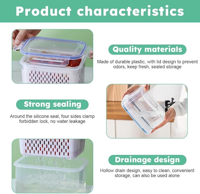 iayokocc 2 Pack Fruit Storage Containers - Image 4