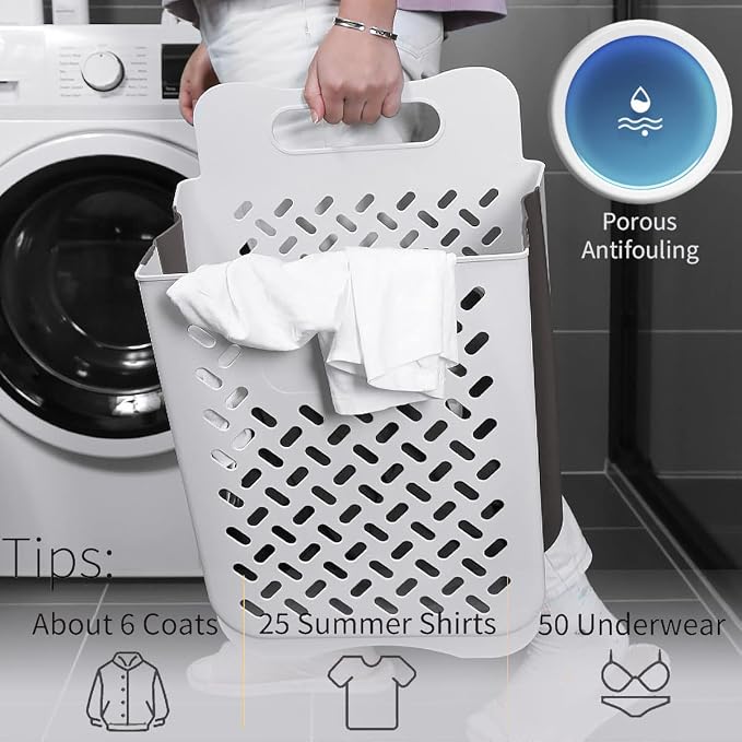 Plastic Foldable Laundry Basket - Image 8