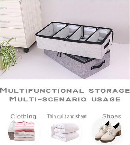 AARAINBOW 2 Packs Foldable Under Bed Shoes Organizer - Image 2