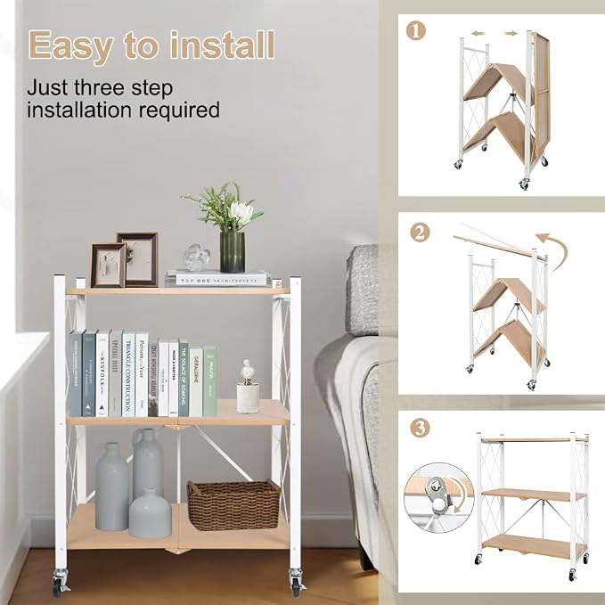 3-Tier Foldable Storage Shelves - Image 4