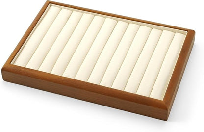 Oirlv Solid Wood 11 Slots Ring Tray Jewelry Organizer Tray Jewelry Drawer - Image 7