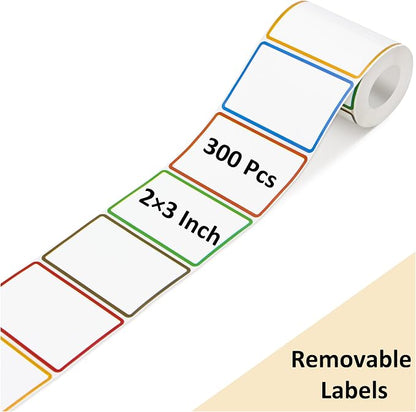 300 Pcs 2×3 Inch Blank Removable Freezer Labels, Waterproof, Oil & Tear by Bueake
