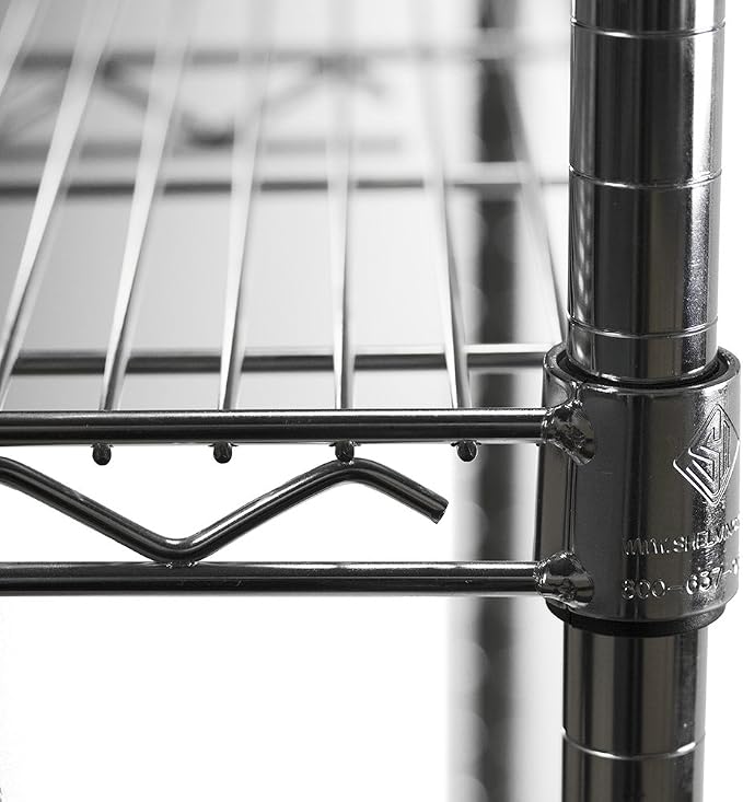 Shelving Inc. 8" d x 30" w x 72" h Chrome Wire Shelving - Image 4