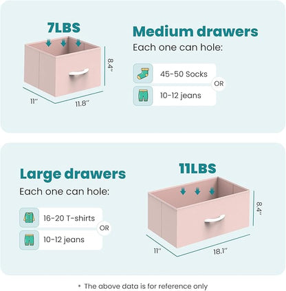 OLIXIS 7 Drawer Closet Organizer, Storage Tower - Image 3