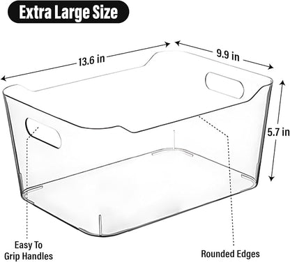 Clear Extra Large Plastic Storage Bins, Pantry Organizers and Storage - Image 2