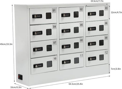 12 Slot Cellphone Charging Station Cell Phone Locker - Image 2