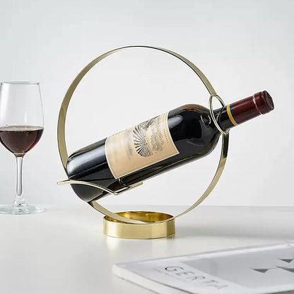 GeLive Gold Wine Bottle Holder Single Bottle Display Stand Freestanding Wine - Image 5