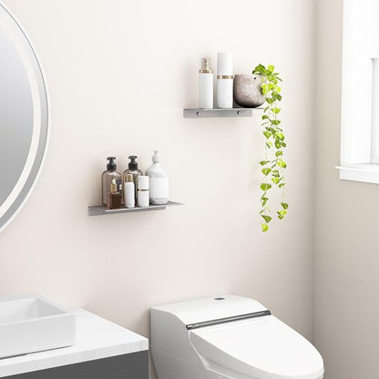 Danpoo 16 inch Gray Metal Floating Shelves - Image 5