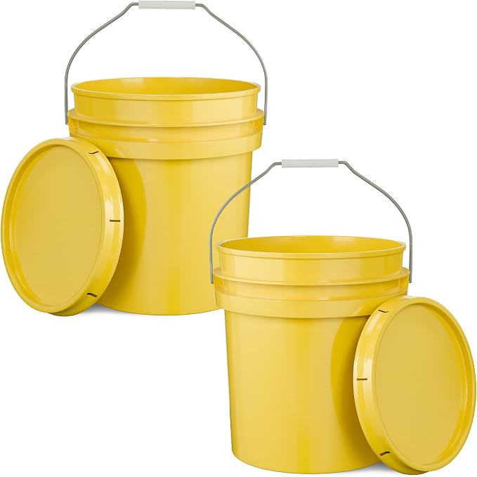 EconoHome 5-Gallon Yellow Bucket Pail Container by EconoHome