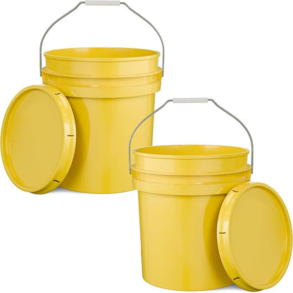 EconoHome 5-Gallon Yellow Bucket Pail Container by EconoHome
