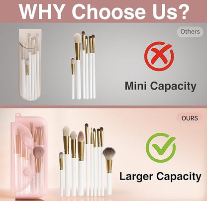 Silicone Makeup Brush Holder Large Travel Makeup Brush Case Original Design - Image 3
