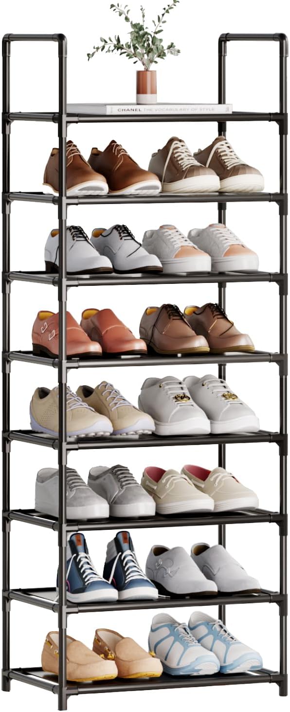 8-Tier Tall Shoe Rack for Closet, Adjustable Sturdy Durable Shoe Shelf - Image 3