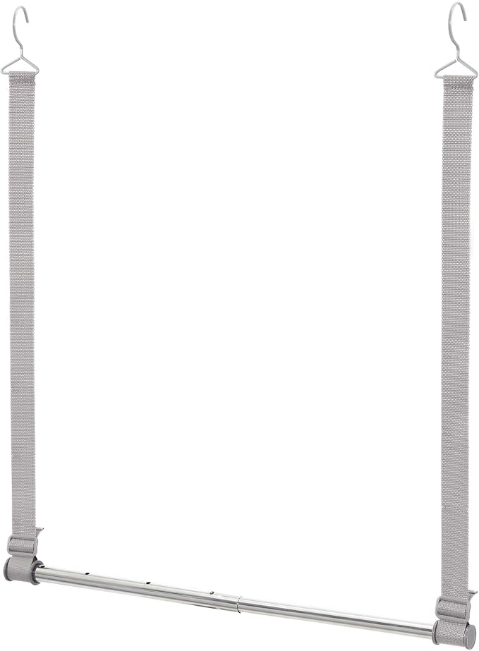 STORAGE MANIAC Hanging Closet Rod, Adjustable Width and Height Closet Hanging by STORAGEMANIAC