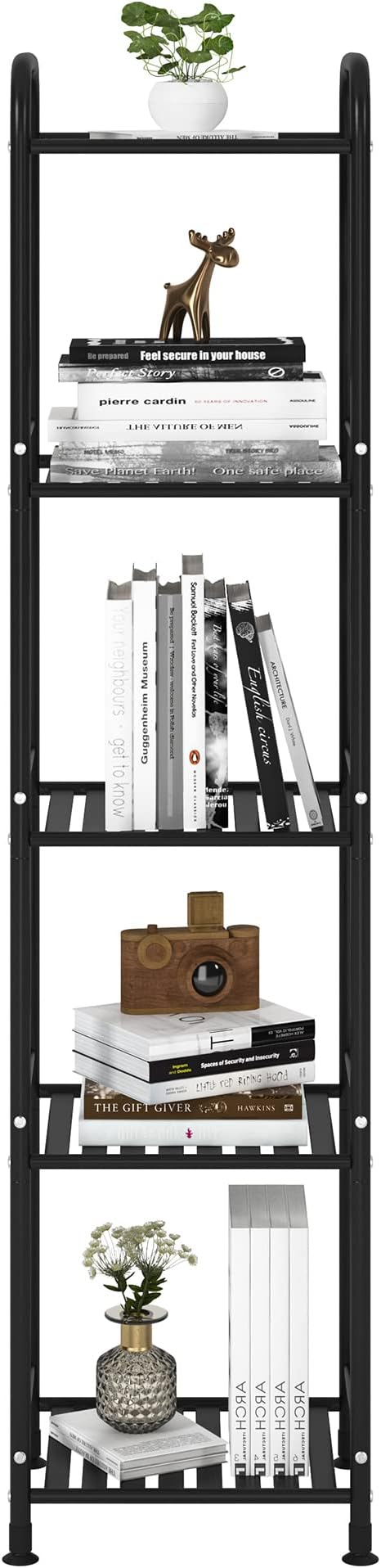 JSB 5 Tier Narrow Bathroom Shelving Unit, Kitchen Storage Rack Organizer Metal - Image 6