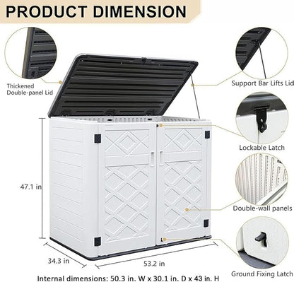 KINYING Larger Outdoor Storage Shed Weather Resistance, Horizontal Outdoor - Image 3