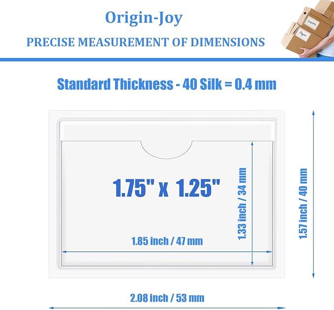 Origin-Joy 25 PCS Self-Adhesive Index Label Pockets - Image 2