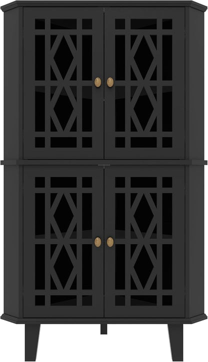 Scurrty Tall Corner Shelf Stand, Large Shelf Corner Table Sideboard Cabinet - Image 7