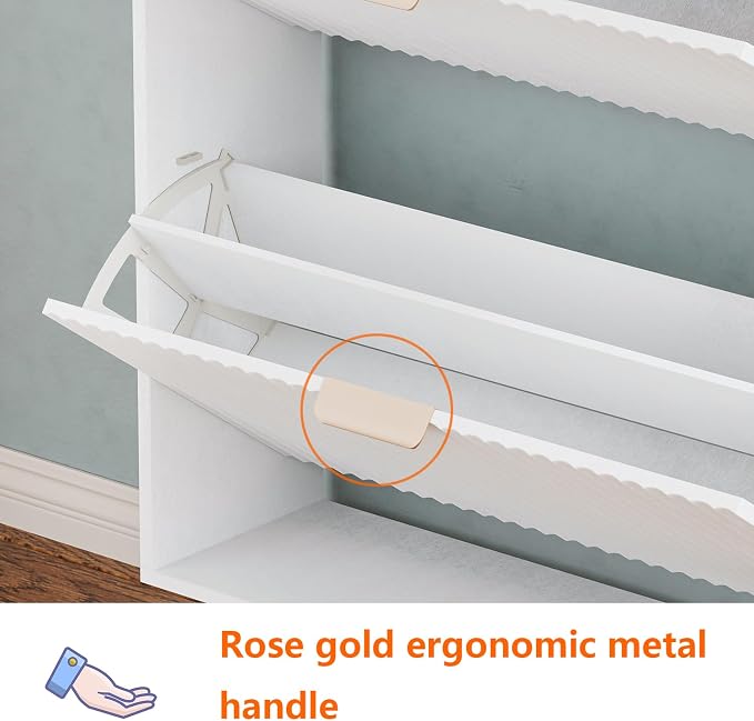 Shoe Cabinet Storage, Modern Freestanding Organizer - Image 5