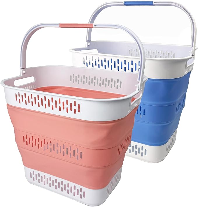 SAMMART 40L Collapsible Plastic Laundry Basket by SAMMART