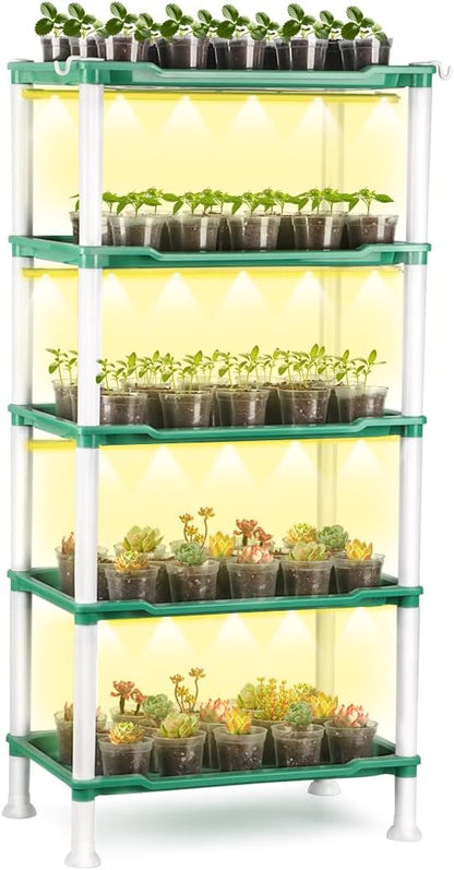 RooTrimmer Seed Starter Tray Unit, 5-Tier Plant Stand by RooTrimmer