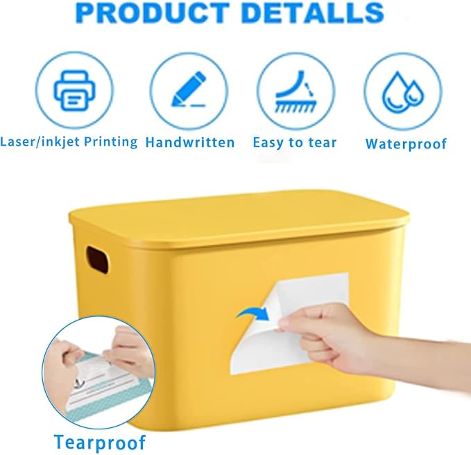 Removable Freezer Labels, Date Label 1x3 Inch Food Storage Stickers, Waterproof - Image 2