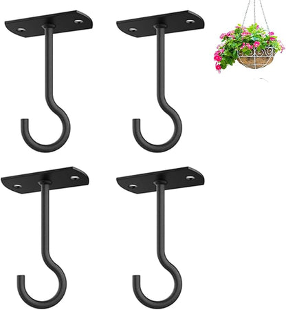 4in Ceiling Hooks for Hanging Plants 4Pack for Plants by QualityEfficiency