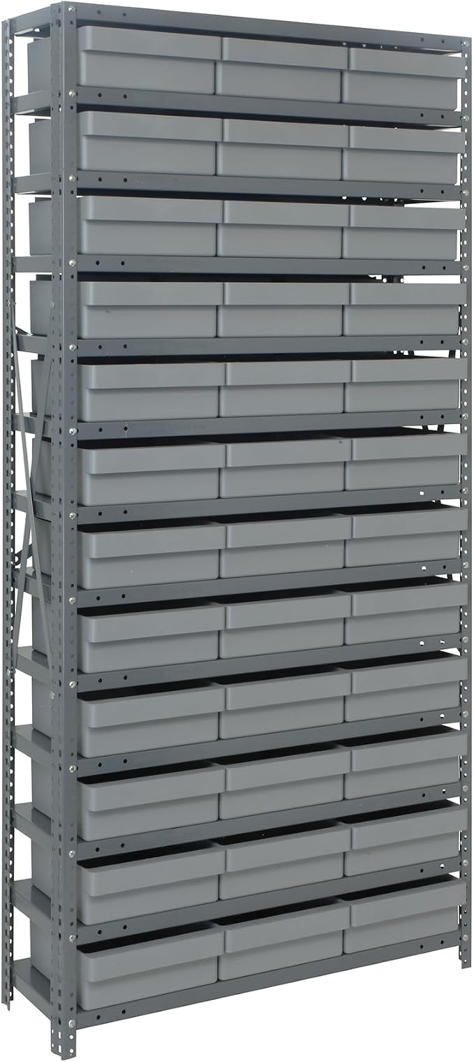 Quantum Storage Systems 1275-801GY Solid Heavy Duty 13 Shelves 36 Super Tuff by QuantumStorageSystems