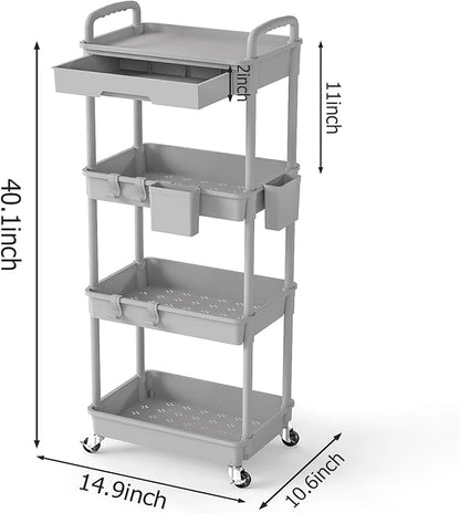 4 Tier Rolling Utility Cart - Image 2