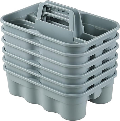 6-Pack Plastic Shower Caddy Tote, Portable Storage Caddy Basket Organizer - Image 7