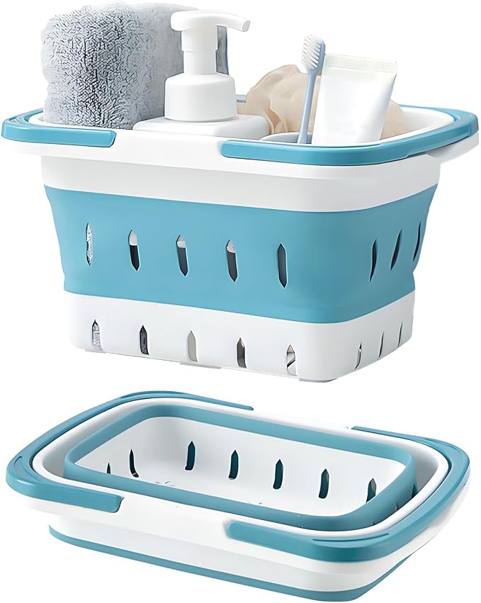 Fammart Portable Shower Caddy Tote – Collapsible Plastic Basket by Fammart